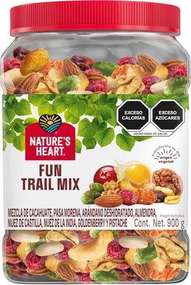 Nature's Heart Fun Trail Mix - Mezcla Orgánica de Frutos Deshidratados y Nueces (20% Off)