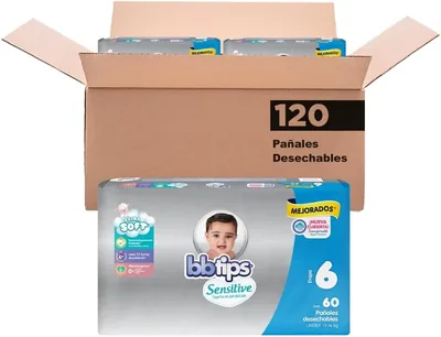 Pañal Bebé Sensitive Talla 6 XL-Grande 120 Piezas, Oferta 49% Descuento