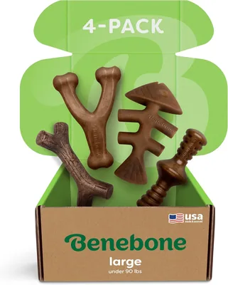 Benebone Large Dog Chew Toys 4-Pack - Best Deal