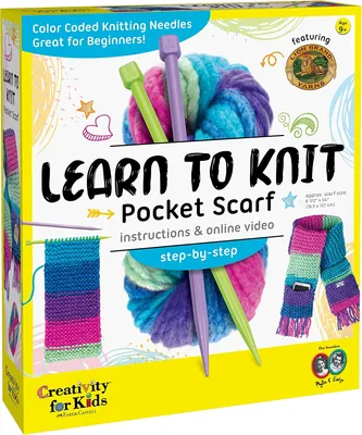 Creativity for Kids Learn to Knit Pocket Scarf - DIY Kit 25% Off
