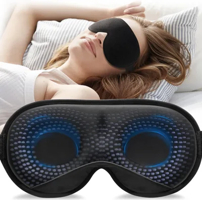 Umisleep Slep Mask 2024 Weighted 3D Ögonmaske Blockera Ligt Reliera Stress Hälvd Headväld Ögonskydd Justerbar, 29% Off