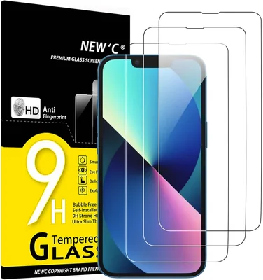 NEW'C Tempered Glass Screen Protector voor iPhone 14/13/13 Pro (6.1 inch) - 3 stuks Best Deal