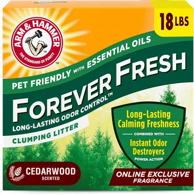 Arm & Hammer Forever Fresh Clumping Cat Litter Cedarwood, 18lb - Best Deal