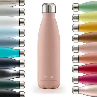 Botella Térmica Blumtal Charles - 1 Litro BPA Libre - Acero Inoxidable - Botella de Agua - Rosa Menta/Rosa