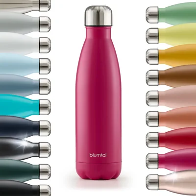 Bottiglia d'acqua termica Blumtal Charles in acciaio inossidabile - 500 ml, senza BPA, a doppia parete, antiscivolo - B