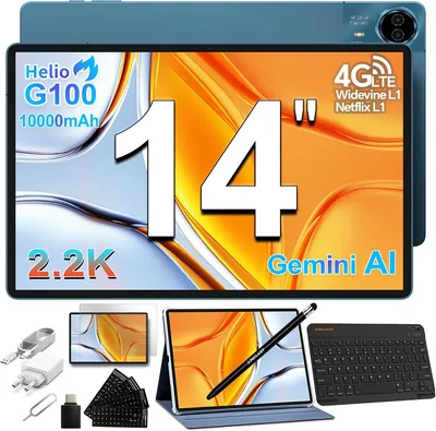 TECLAST T70 Gaming Tablet 14 Zoll 2.2K, Helio G100, 10000mAh, 20GB RAM + 128GB (8TB TF), 4G, 18% Off