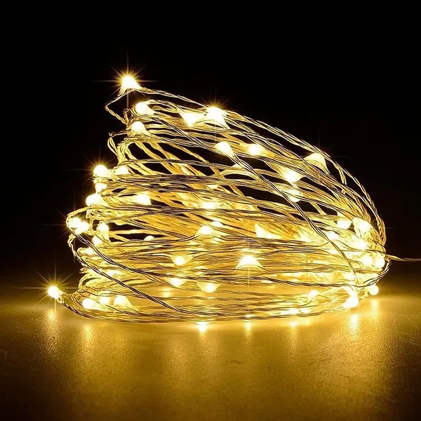 Jsdoin Fairy Lights, 50 LED Battery Operated String Lights Copper Wire Light for Indoor Outdoor Lighting