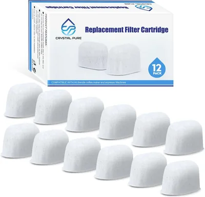 Crystal Pure 12-Pack Water Filters for Breville BES840 BES860 BES870 BES878 BES900 BES920 BEP920 BES