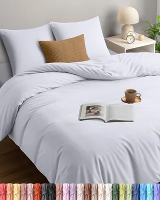 Utopia Bedding Housse de Couette 220 x 240 cm avec 2 Taies d'Oreiller 65 x 65 cm (Blanche) - Ensemble de Lit 220 x 240 cm - Microfibre Douce