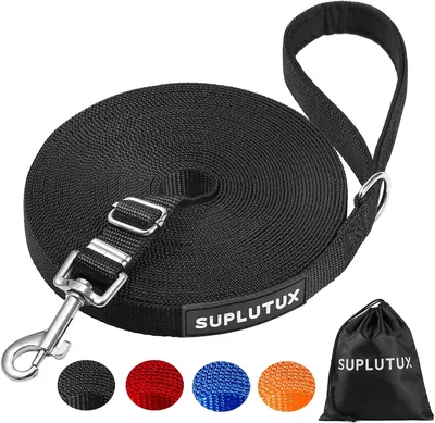 SuplutuX Opleidingsleads voor Honden 5m met Opbergtas - Ruggetje voor Honden Leash Verstelbaar Leash met Zacht Handvat en D-Carabiner