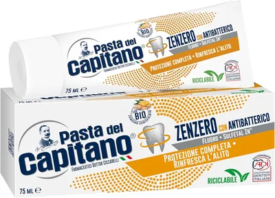 Pasta do zębów Imbir Pasta del Capitano z antybakteryjnymi właściwościami, 75 ml Best Deal