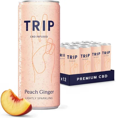 TRIP Peach Ginger Sparkling Drink 12 Pack