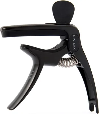 Linrax C1 Capo Guitare en Alloy 3-en-1 avec Support de Plectre et Retireur de Pont, Capos pour Guitare Acoustique Électrique