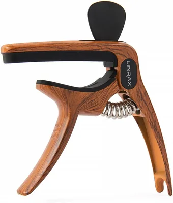 Linrax C1 Capo pour Guitare, 3 en 1 avec Support de Pick et Retraiteur de Pont, Capos pour Guitare Acoustique Électrique