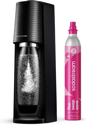 Sodastream TERRA Machine à Soda | 1Bouteille 1L + Cylindre 60L | Noir - 5% de réduction