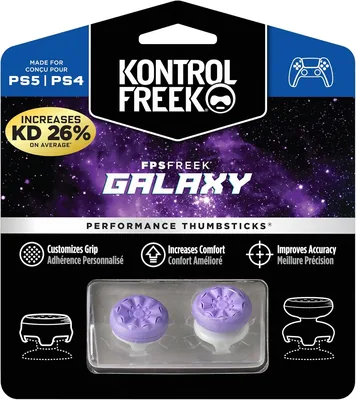 KontrolFreek FPS Freek Galaxy Purple للبلايستيشن 4 و 5 | عجلات أداء | 1 عالية الارتفاع