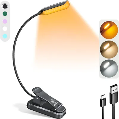 Glocusent 10 LED Amber Book Light - 8% Off