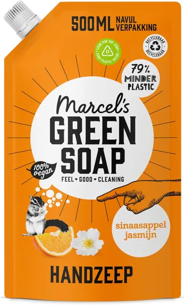 Marcel's Green Soap - Handzeep Navulling Sinaasappel & Jasmijn - 50% Off