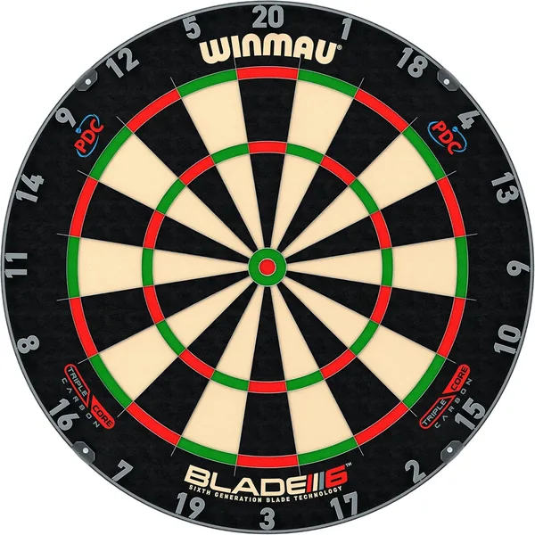 WINMAU Blade 6 Triple Core Carbon Dartboard - 40% Rabatt