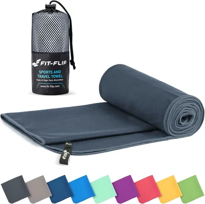 Fit-Flip Microvezeldoeken - 12 Kleuren, 8 Groottes - Compact, Ultralicht & Snel Droogend - Het Perfecte Sportdoek