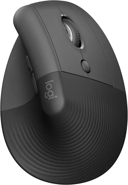 Mouse Sem Fio Logitech Lift Vertical com Design Ergon mico para Redu  o de Tens o Muscular, Cliques Silenciosos, Conex o Bluetooth ou USB Logi Bolt