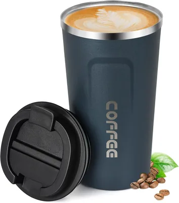 Smilatte 510ml Vacuum Insulated Travel Mug, Stainless Steel
