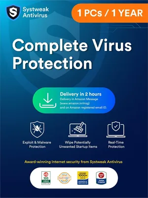 Systweak Antivirus for Windows 1 PC - 1 Year
