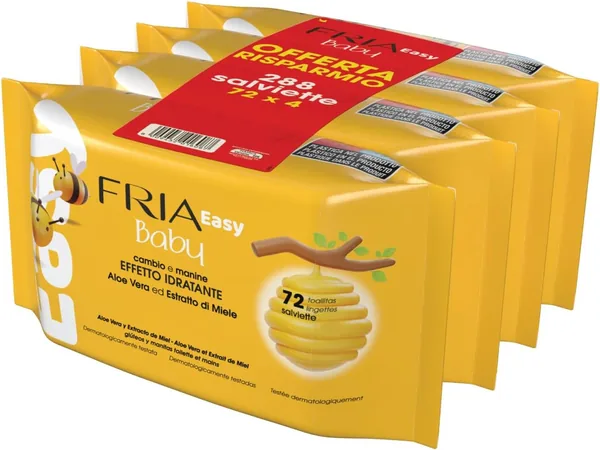 Fria Easy Baby Diaper Wipes with Aloe Vera and Honey Extract