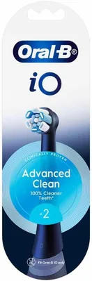 Oral-B iO Advanced Clean Replacement Heads Black (2 Pack) Best Deal
