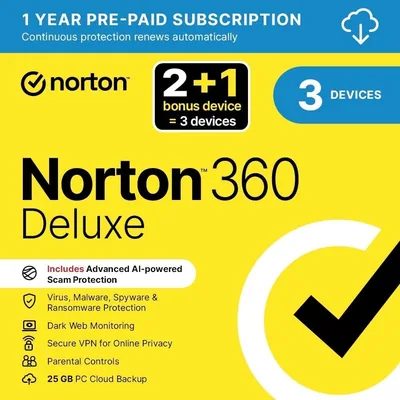 Norton 360 Deluxe 2026 - 1 Year Subscription