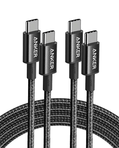 Anker USB C Cable, 2 Pieces 1.8 m 100 W Fast Charging Cable PD 3.0