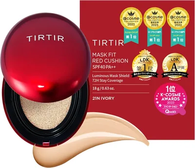 TIRTIR RED CUSHION 21N マスクフィットクッション、0.6 oz (18 g)