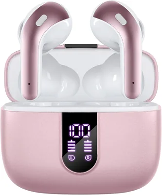 TAGRY Bluetooth Headphones True Wireless Earbuds 60H Playback LED Power Display Earphones with Wirel