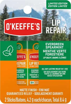 O'Keeffe's Lip Repair Spearmint Balm Twin Pack