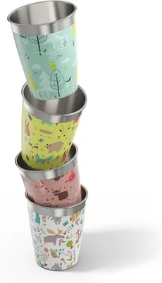 SIGG Kids Cup Set, 4x12 Oz, Stainless Steel, BPA Free