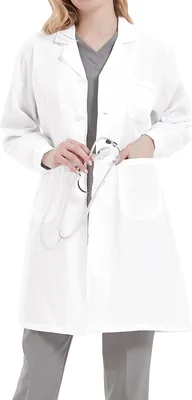Blouse de laboratoire Dorimifa pour femme - Coton - Blanc - Cosplay Collège