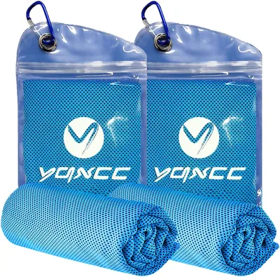 YQXCC Kühlschlauch-Set (2 Stück), 120 x 30 cm, Eiskühlung für Hals und Gesicht | Weich, atmungsaktives Mikrofaser-Kühltuch, ideal für Sport