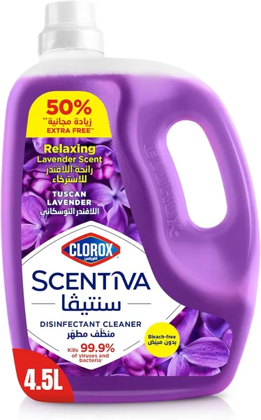 Clorox Scentiva Disinfectant Floor Cleaner 4.5L, Tuscan Lavender
