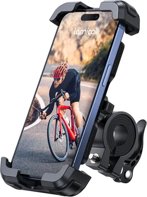 Lamicall Uchwyt na telefon komórkowy i rower - Uniwersalny uchwyt rowerowy 360° dla iPhone 15 i 14 Pro, Najlepsza oferta