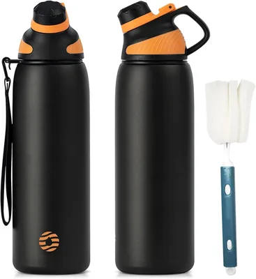 Fybottle Edelstahl Sportwasserflasche mit Magnetverschluss 1 L, 800 ml, 600 ml, 400 ml BPA-frei Lecksicher für Kinder