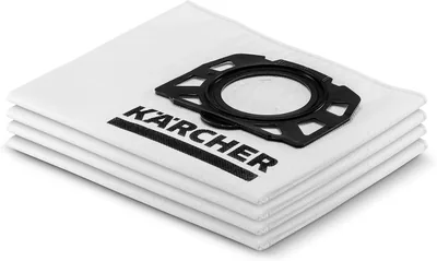 Filtres à poils Kärcher Original KFI 357 : lot de 4, 3 couches, ultra résistants et robustes, adaptés aux aspirateurs Kärcher