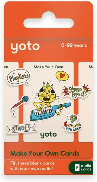Yoto Maak Je Eigen (5 stuks) - Lege Audio Kaarten voor Kinderen (Handleiding in het Nederlands) voor Gebruik met de Yoto Player en