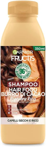 Shampoo Rigenera Ricci Garnier Fructis Hair Food, Balsamo al Burro di Cacao, 350 ml - Best Deal