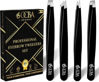 OCBA Black Hårfrämer för Ansiktshär (För kvinnor och männare) - 4 stk. Professionell Stainlessställ