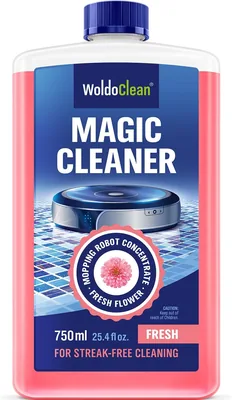 WoldoClean Liquid 750 ml för Robotvakuum - Frisk Duft och Anti-Stick, Kompatibel med Roborock, Dreame, Roomba