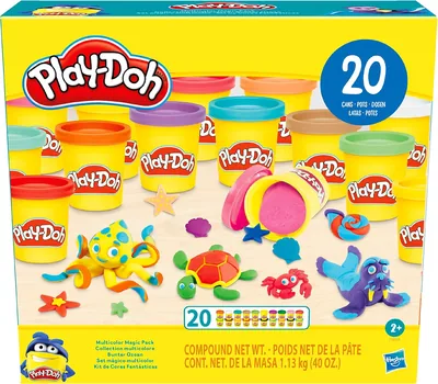 Play-Doh MULTICOLOR MAGIC PACK 20 Cans 2OZ Save 30%