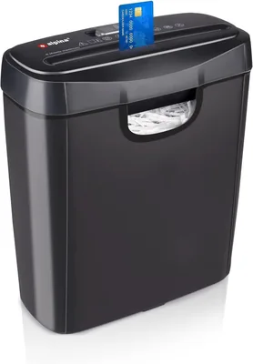Shredder Alpina Paper - Broyeur de documents pour maison et bureau - Réduit en cartes bancaires - 6 feuilles - Meilleure offre