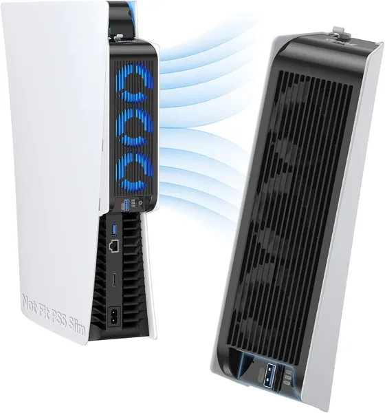Ventilateur KIWIHOME pour PS5 - Silence amélioré avec 3 ventilateurs et USB externe - Accessoires PS5 Digital/Ultra HD