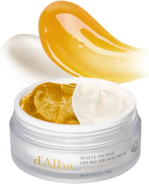 d'alba Italian White Truffle Double Cream & Serum, 2-in-1 Customizable Elasticity & Nourishing Care