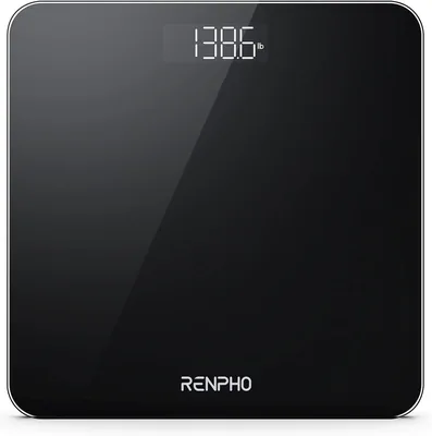 RENPHO Digital Badmatsskala med hög precision sensoorer för fitness (ston/lb/kg) - Black, Stor